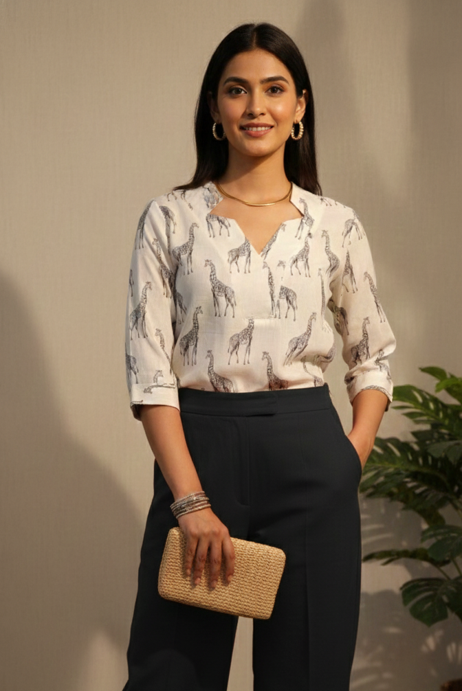 Masai Linen Cotton Top