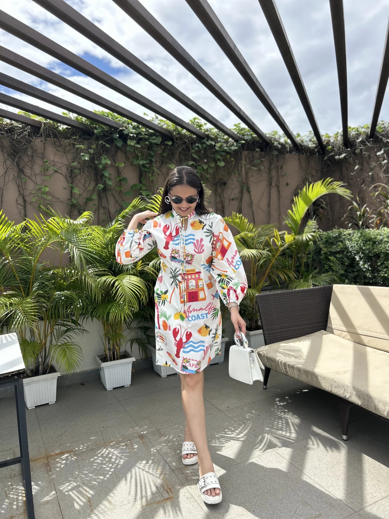 CAPRI TIE UP SHORT DRESS