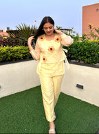Butter Yellow Organza co ord